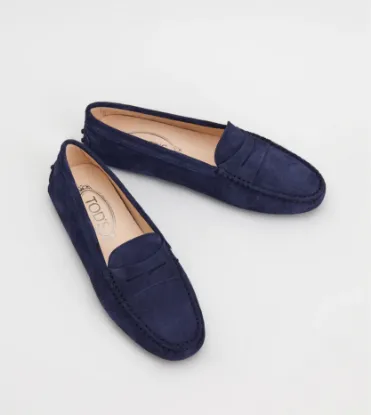 Picture of Gommino Driving Shoes In Suede - Blue