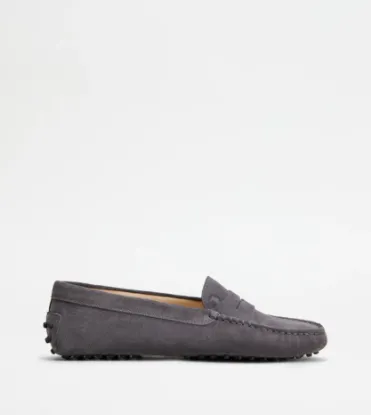 Picture of Gommino Driving Shoes In Suede - Grey