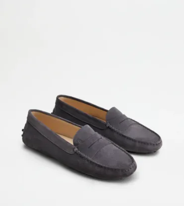 Picture of Gommino Driving Shoes In Suede - Grey