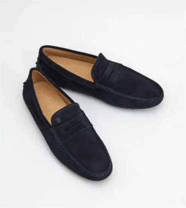 Picture of Gommino Driving Shoes In Suede - Black
