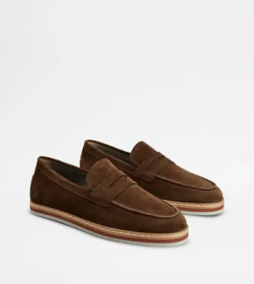Picture of Loafers In Suede - Brown