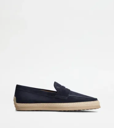 Picture of Loafers In Suede - Blue