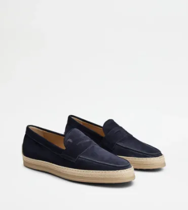 Picture of Loafers In Suede - Blue