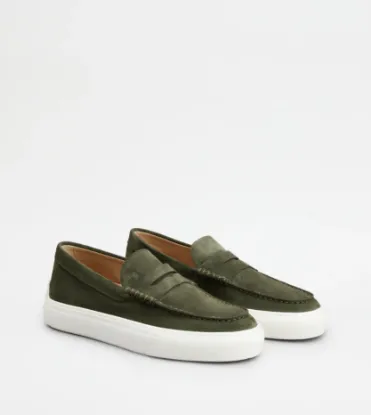 Picture of Loafers In Suede - Green