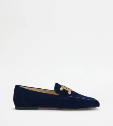 Picture of Kate Loafers In Suede - Blue