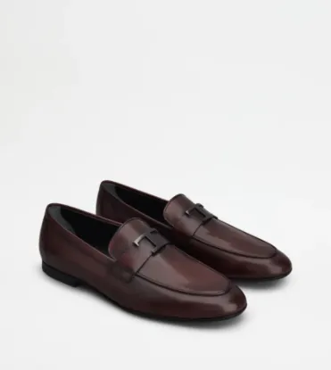 Picture of T Timeless Loafers In Leather - Burgundy