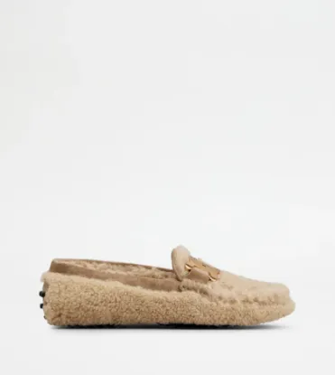 Picture of City Gommino Driving Shoes In Sheepskin - Brown