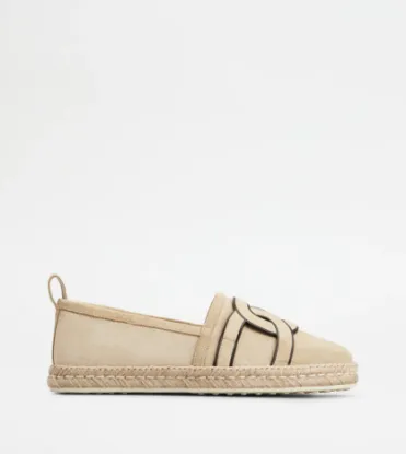Picture of Kate Slip-ons In Suede - Beige