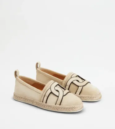 Picture of Kate Slip-ons In Suede - Beige