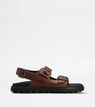 Picture of Sandals In Leather - Brown