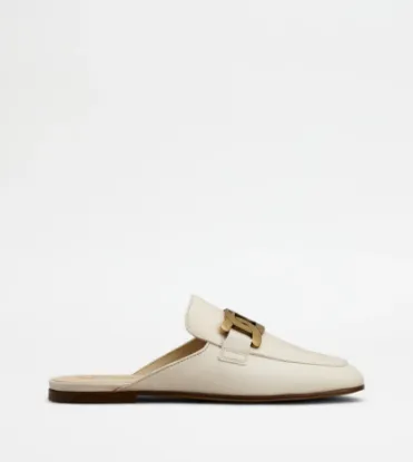 Picture of Mules In Leather - White