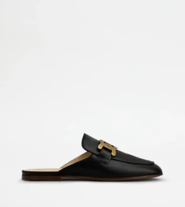 Picture of Mules In Leather - Black
