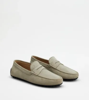 Picture of City Gommino Driving Shoes In Suede - Beige