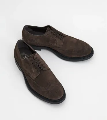 Picture of Lace-ups In Suede - Brown